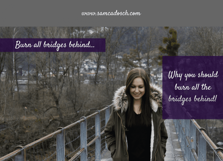 Sam Cadosch - bridges, burn all old bridges, new way, why, decision - cover